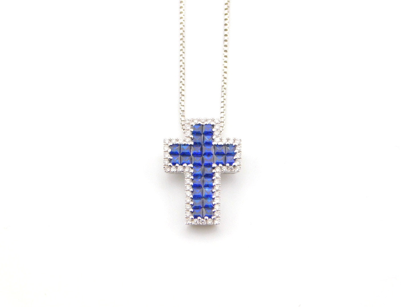 Collana Croce Zaffiri