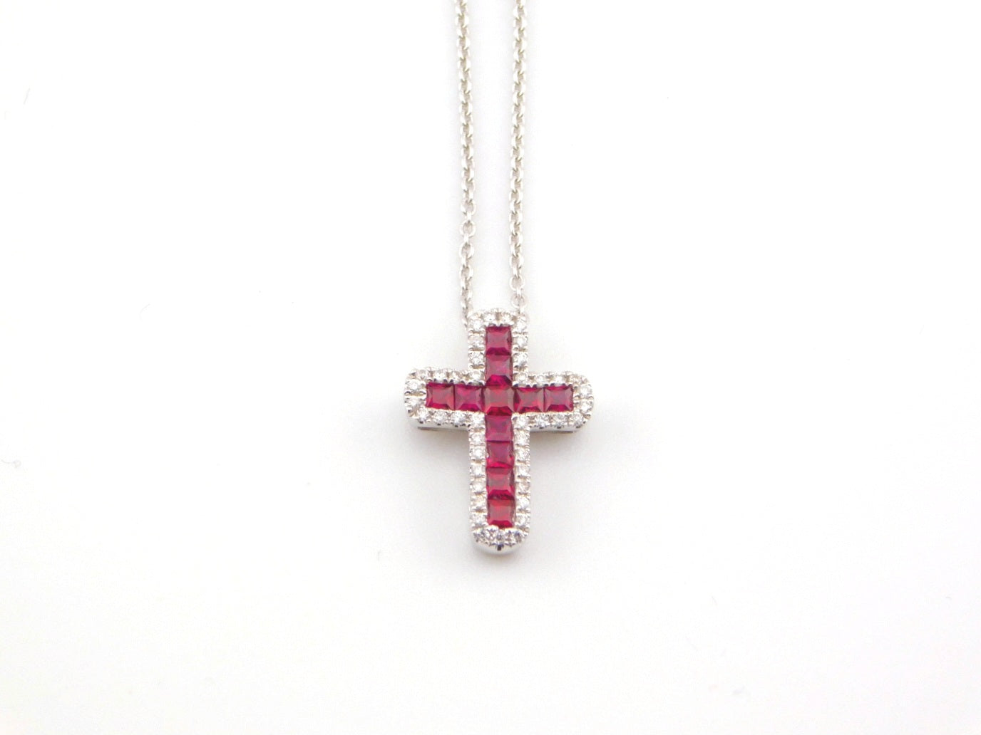 Collana Croce Rubini