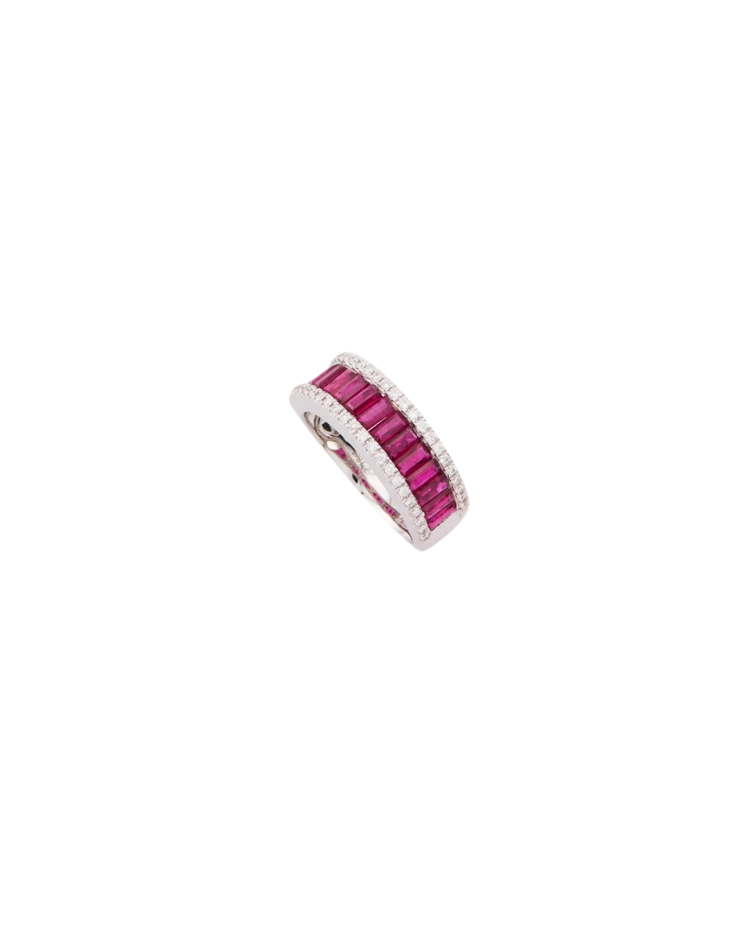 Anello Rubini Baguette