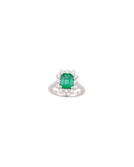 Anello Smeraldo Ottagonale
