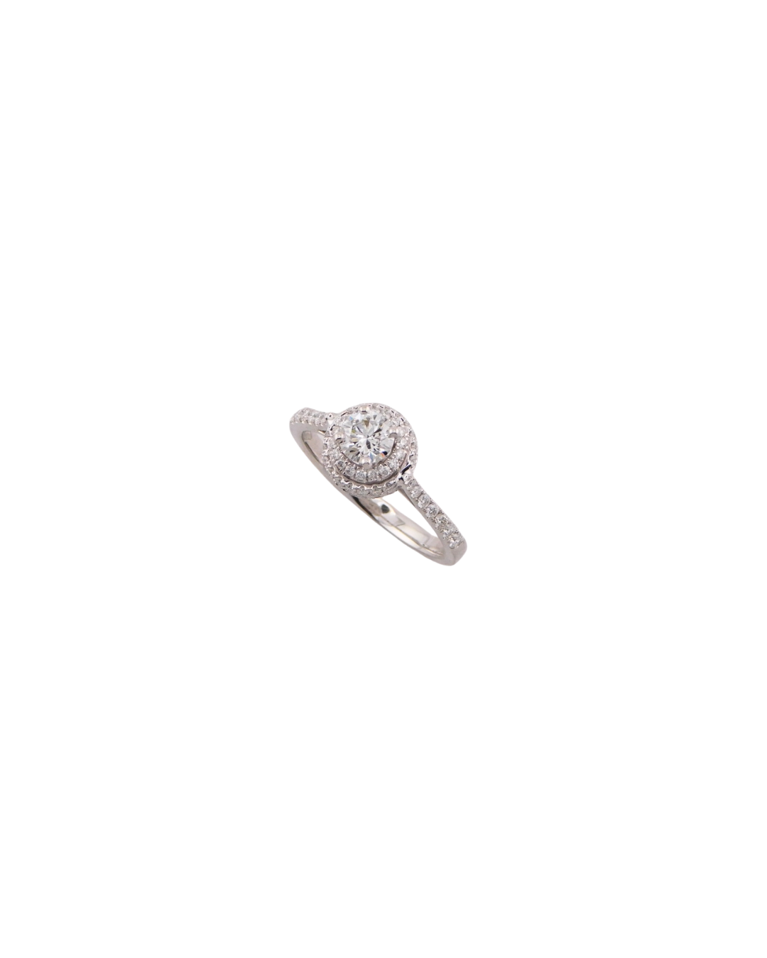 Anello Solitario Ciambella Alta
