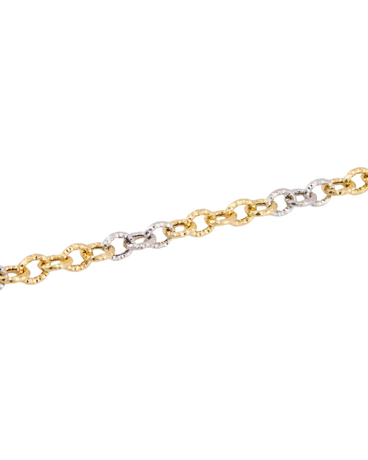 Bracciale Maglia Tonda Bicolore