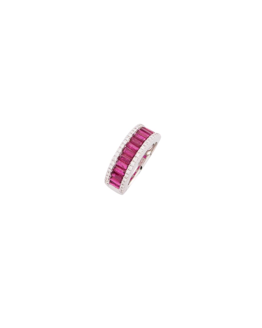 Anello Rubini Baguette