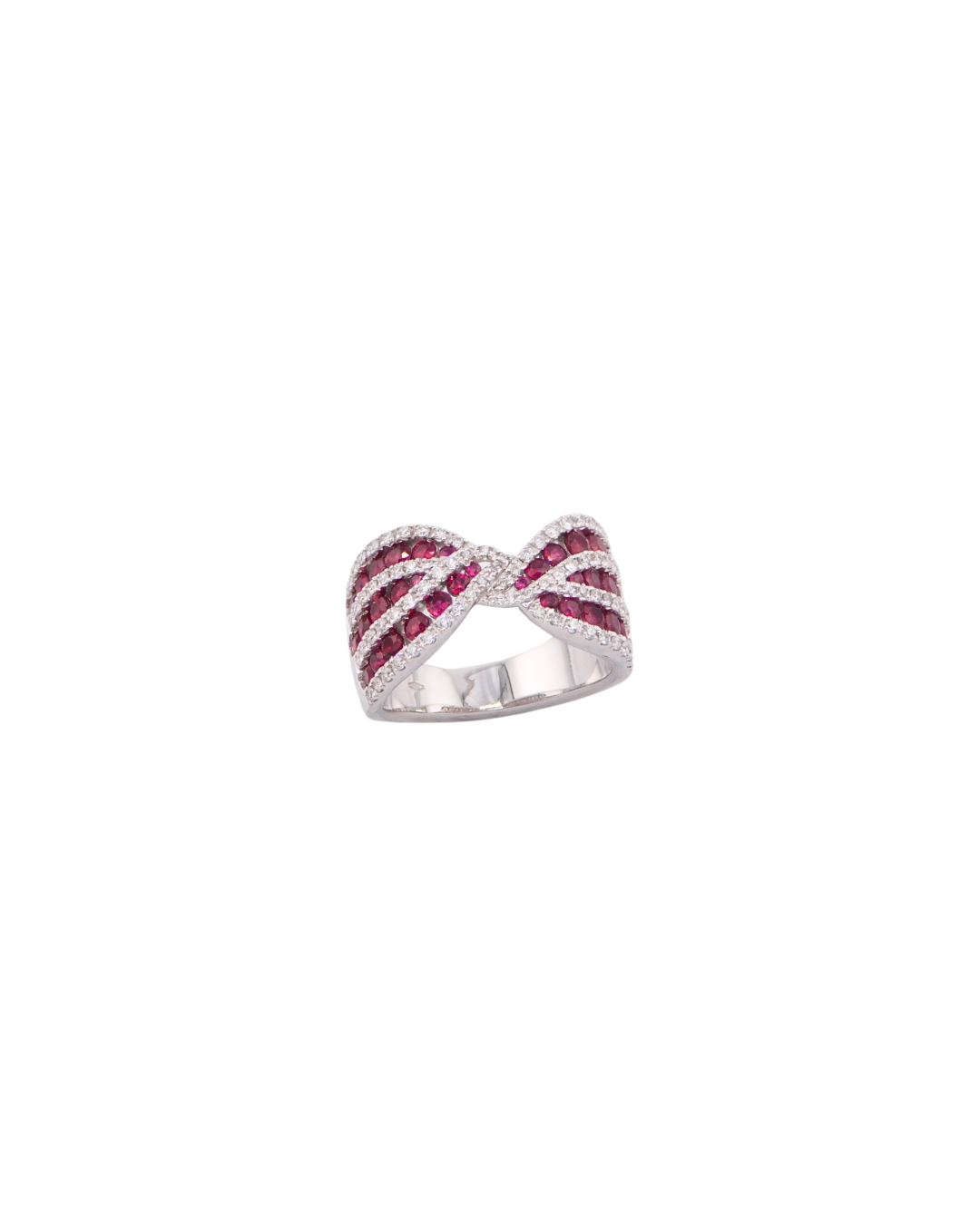 Anello Fiocco Rubini