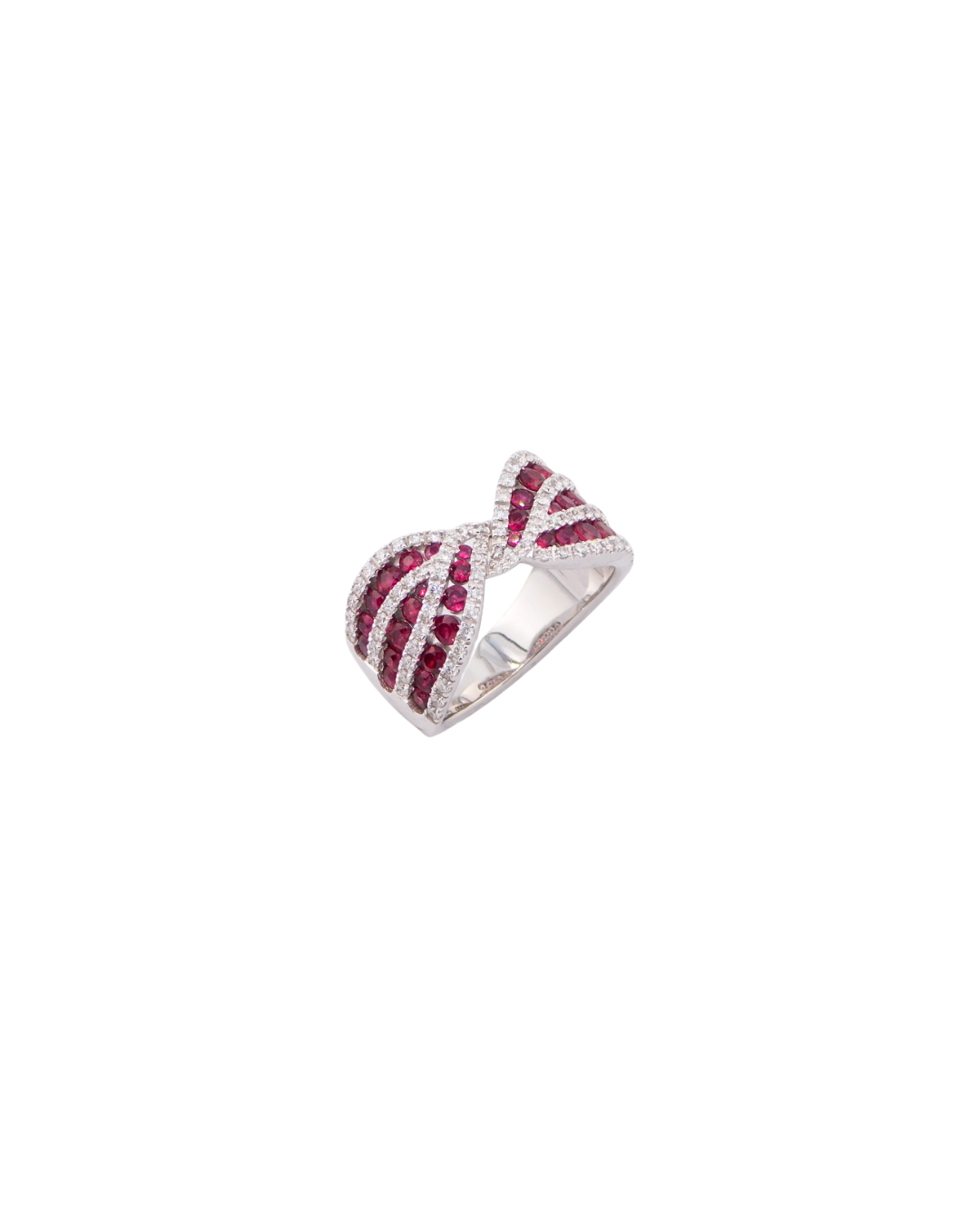 Anello Fiocco Rubini