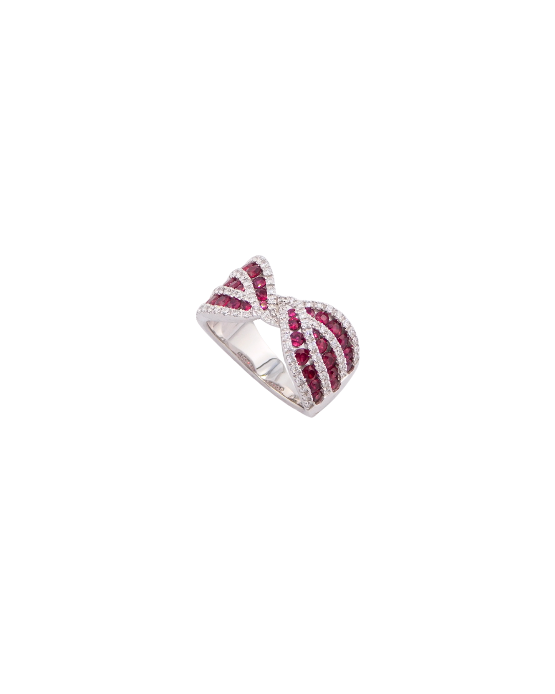 Anello Fiocco Rubini