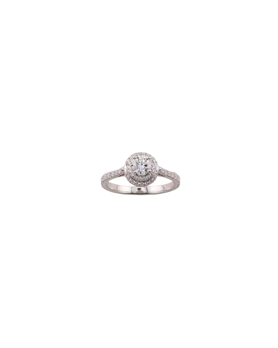Anello Solitario Ciambella Alta