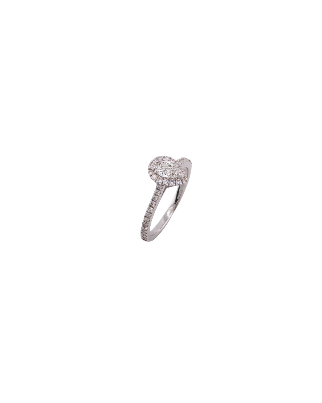 Anello Solitario Goccia 0.35