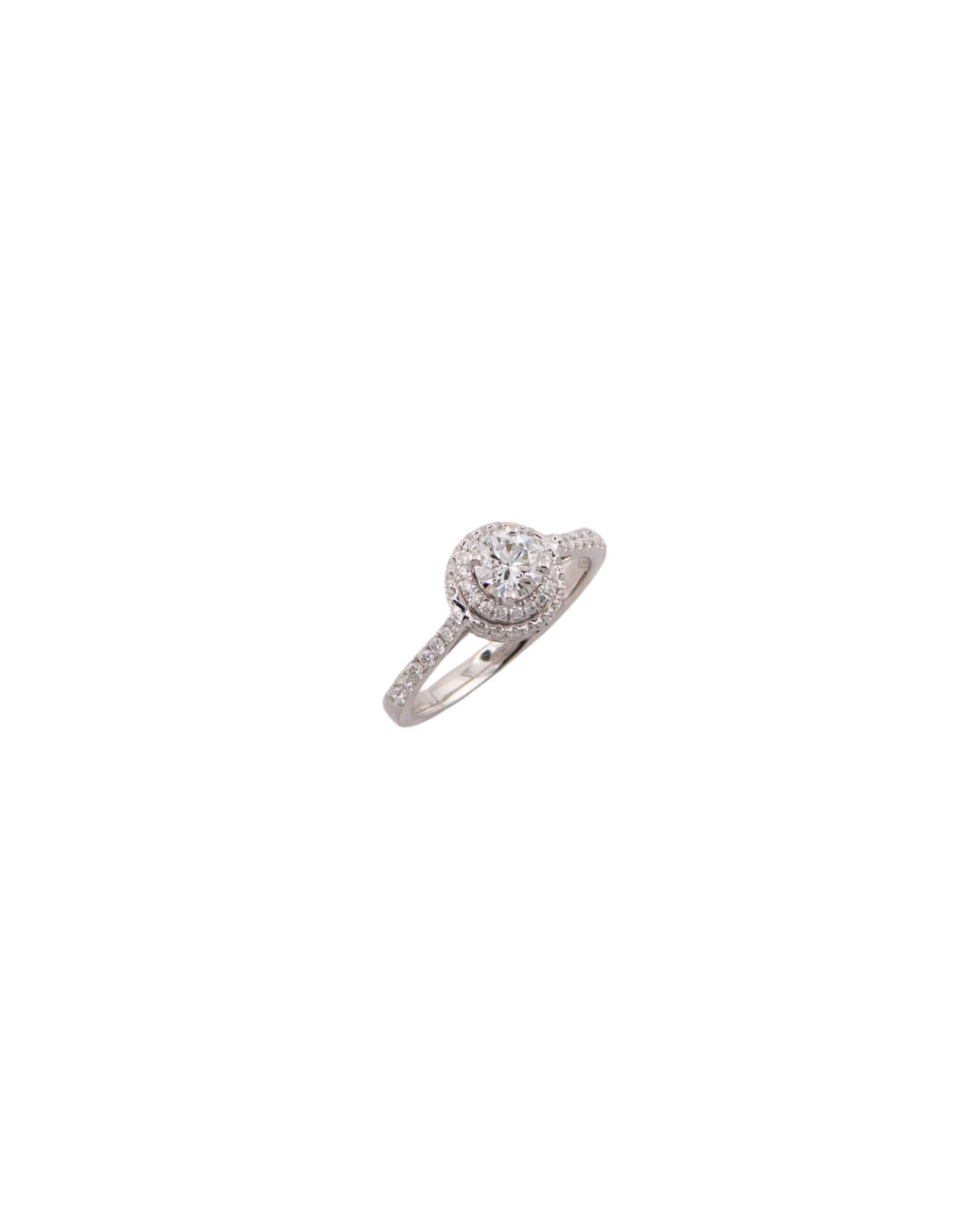 Anello Solitario Ciambella Alta