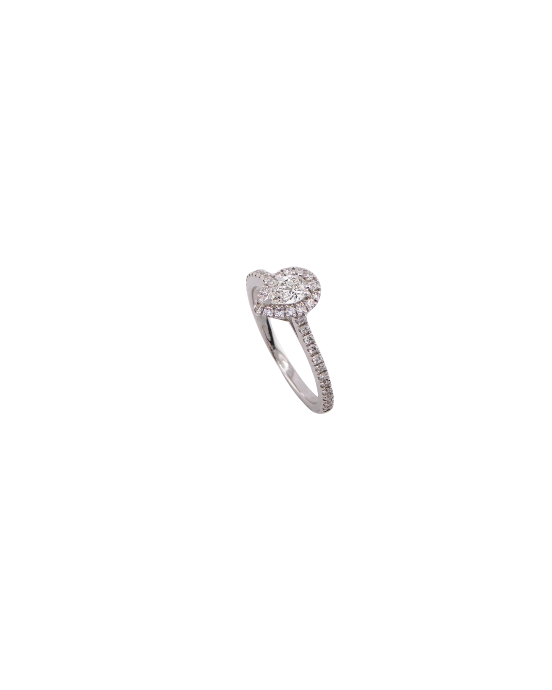 Anello Solitario Goccia 0.35