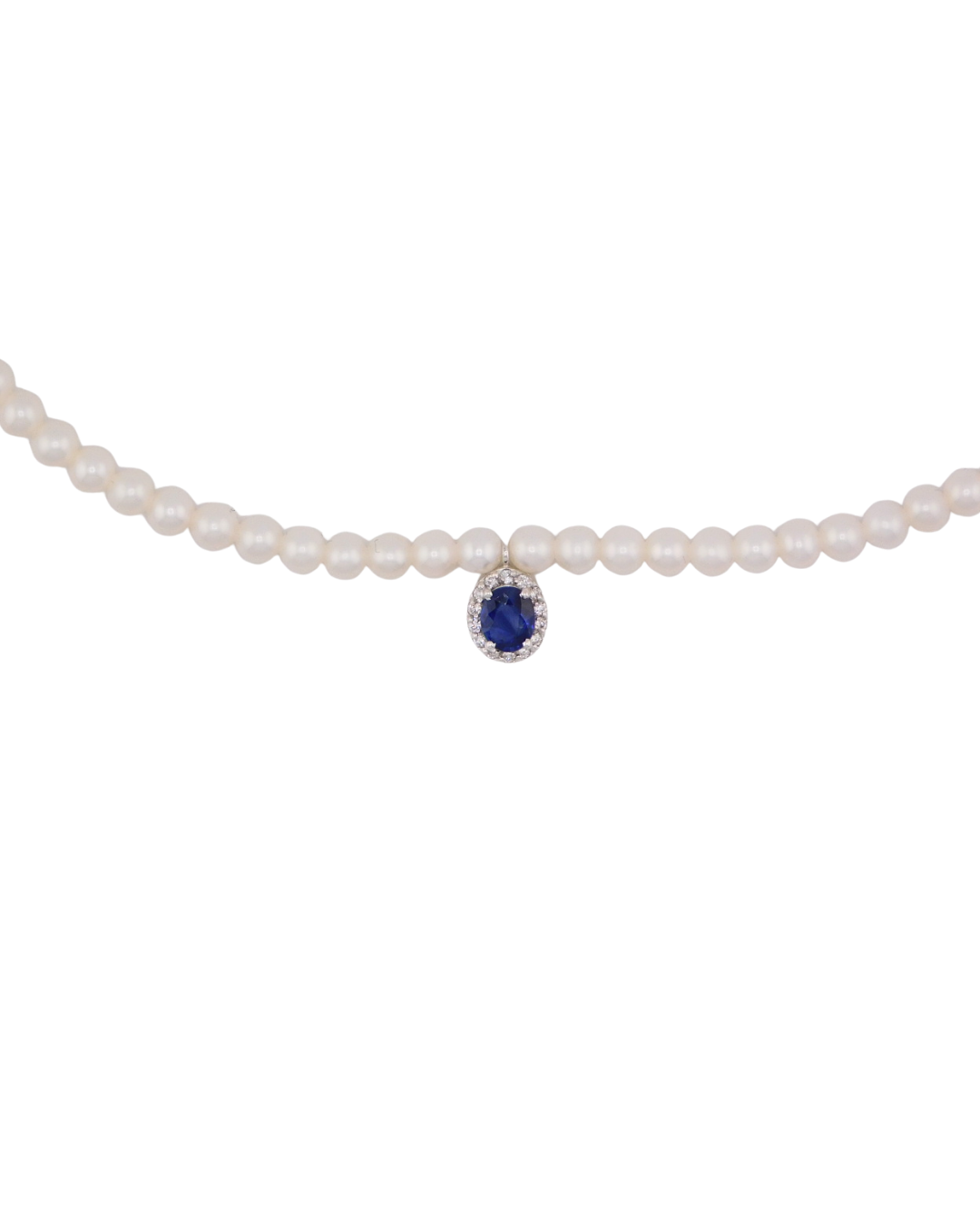 Collana Filo Perle Zaffiro