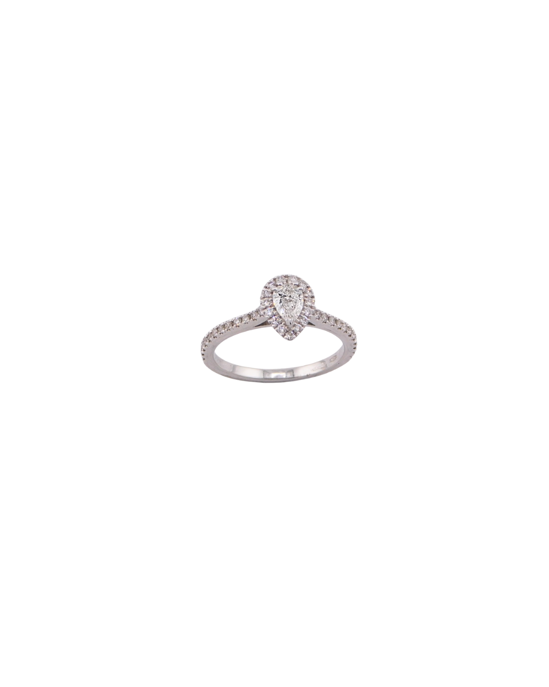 Anello Solitario Goccia 0.35