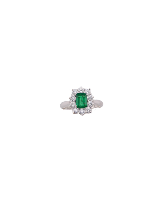 Anello Smeraldo Ottagonale M