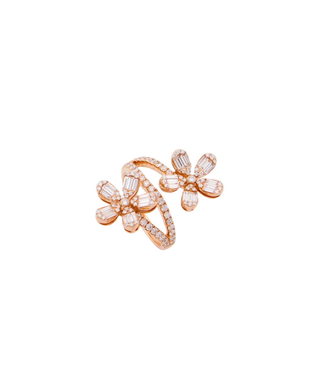 Anello Fiori Contrariè Baguette