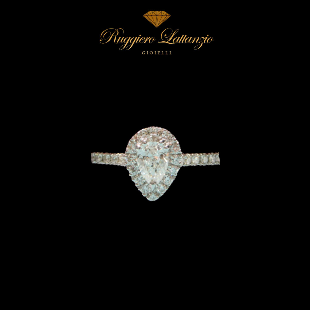 Drop solitaire ring