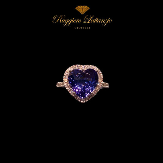 Heart tanzanite ring