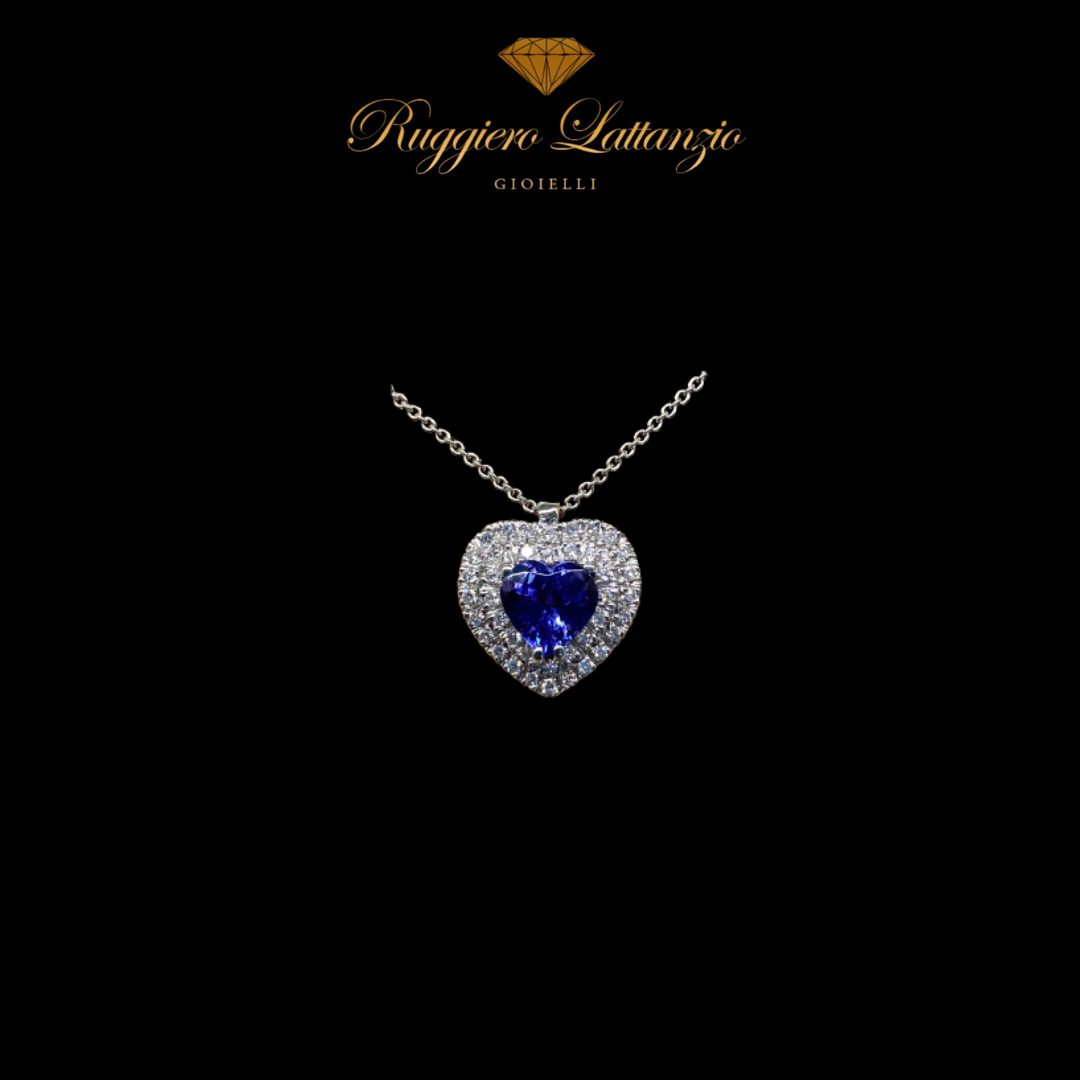 Tanzanite heart pendant