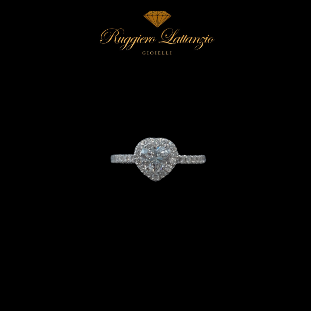 Heart solitaire ring