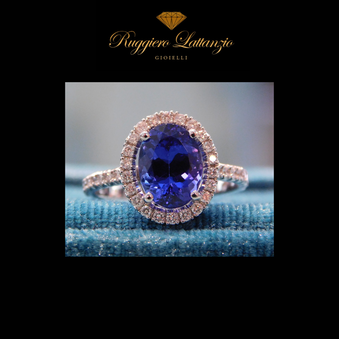 Anello tanzanite ovale