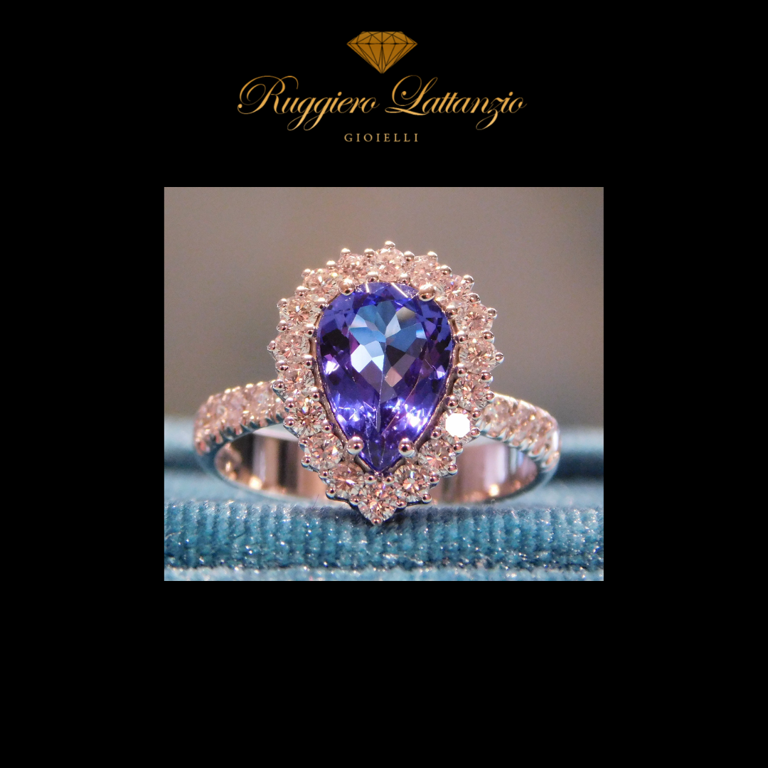 Anello Tanzanite Goccia