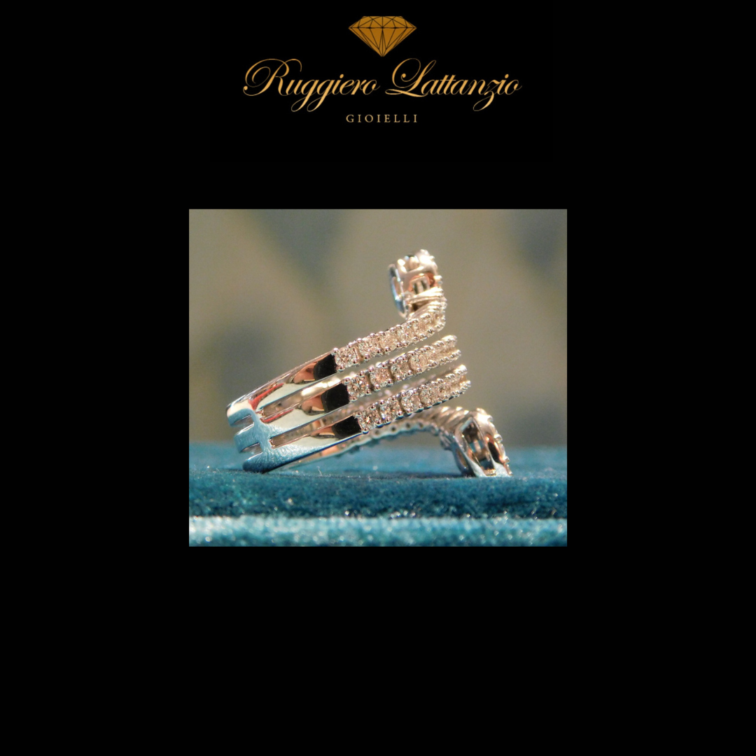 White gold snake ring