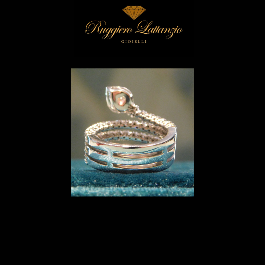 White gold snake ring